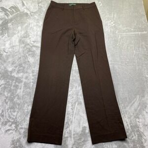 Lauren Ralph Lauren Brown Wool Blend Dress Pants Women Sz 4 Fits 28" Flat Front